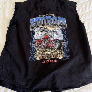 Vintage Bike cutoff vest Sturgis 2006